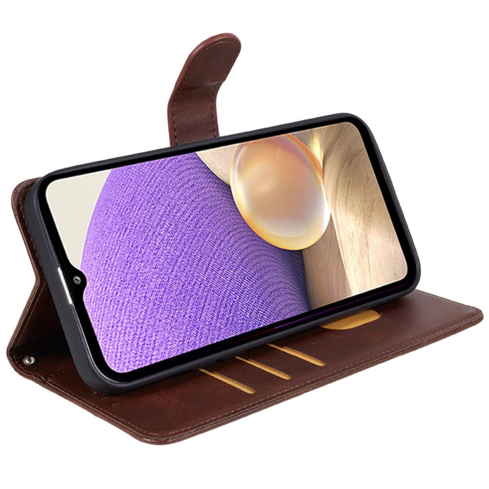 Samsung Galaxy M34 (5G) / F34 (5G) Læder Mobil Cover m. Pung og Strop - Mørkebrun