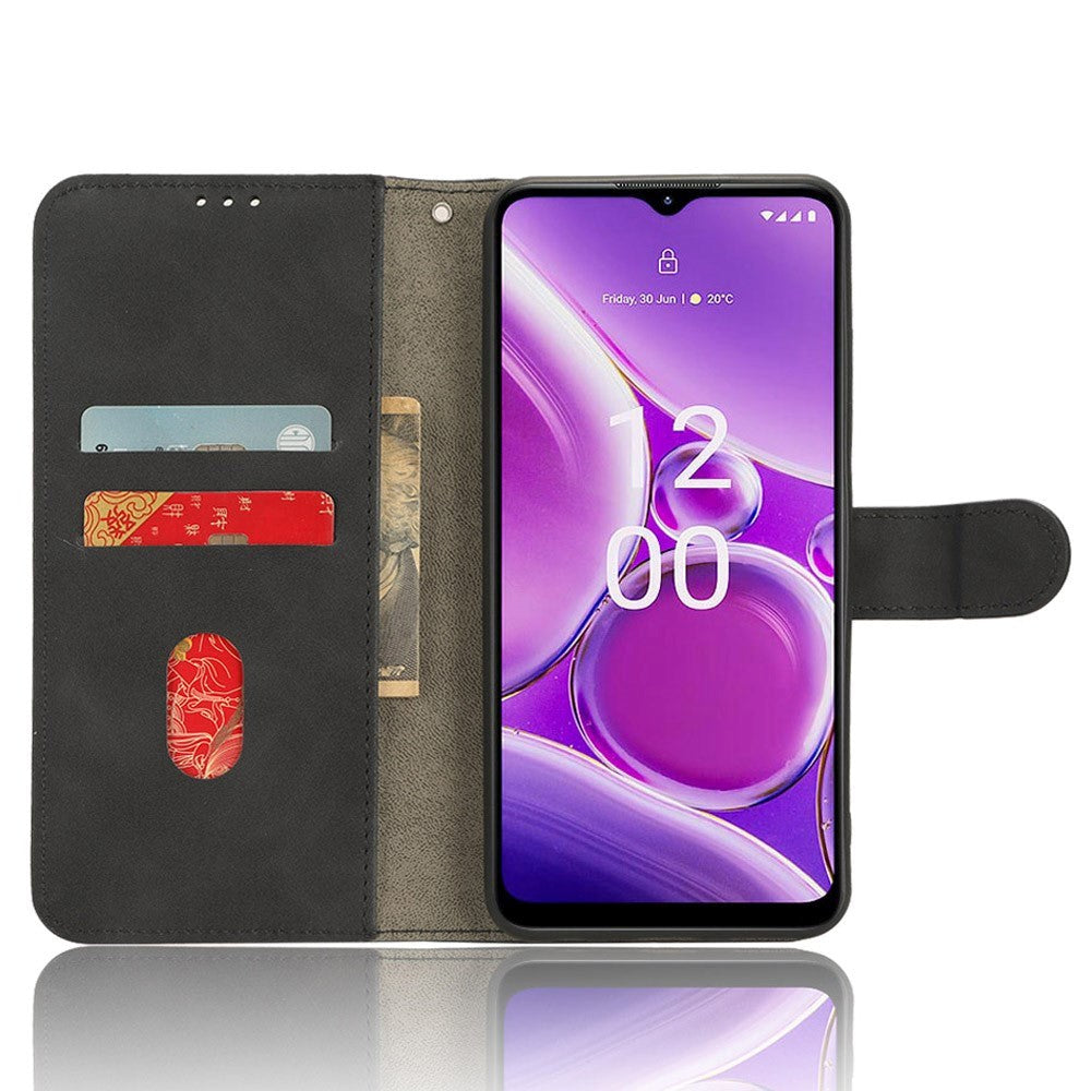 Nokia G42 Læder Mobil Cover m. Kortholder & Ståfunktion - Sort