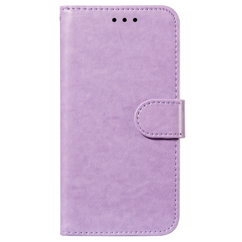 Xiaomi Redmi 12C Læder Mobil Cover m. Pung og Strop - Lilla