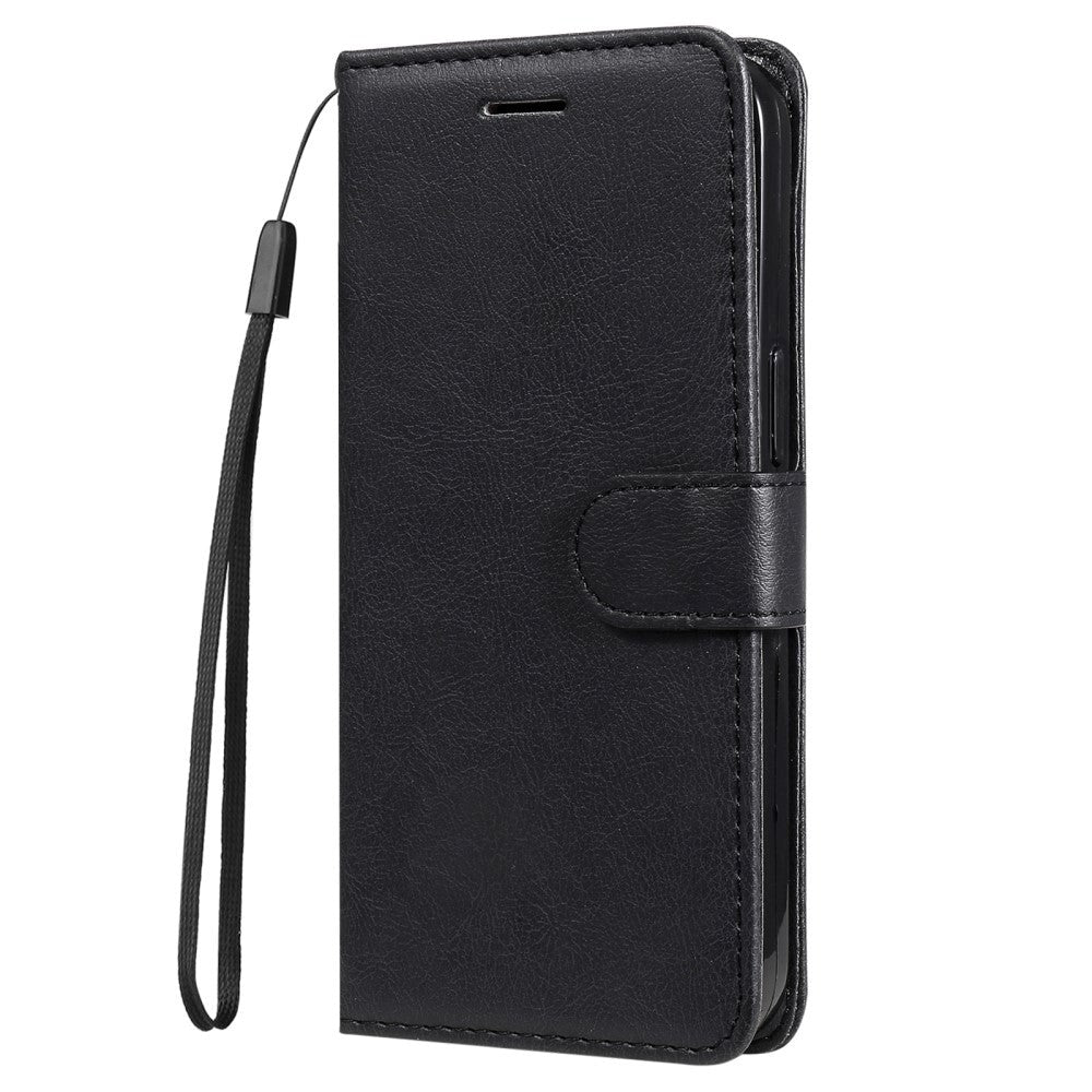 Honor 90 Lite Læder Mobil Cover m. Pung og Strop - Sort