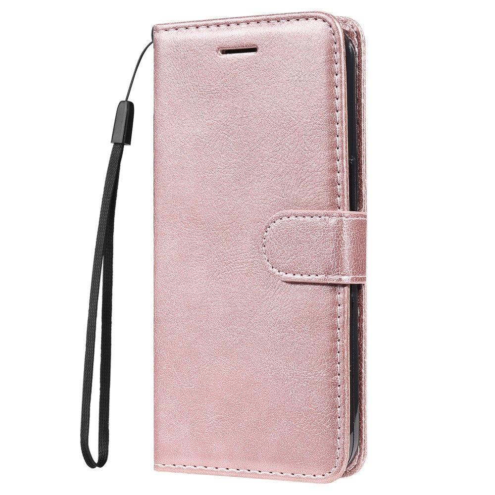Honor 90 Lite Læder Mobil Cover m. Pung og Strop - Rose Gold