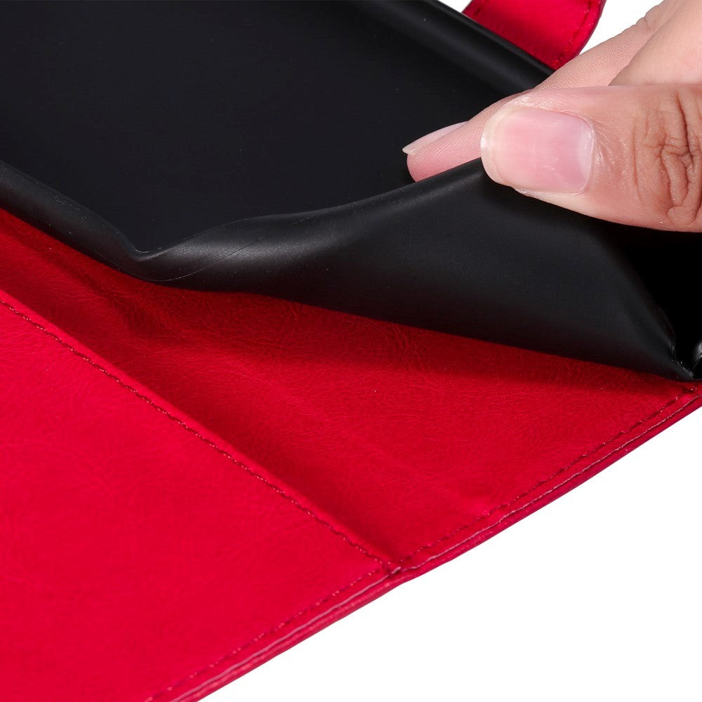 Honor 90 Lite Læder Mobil Cover m. Pung og Strop - Rød