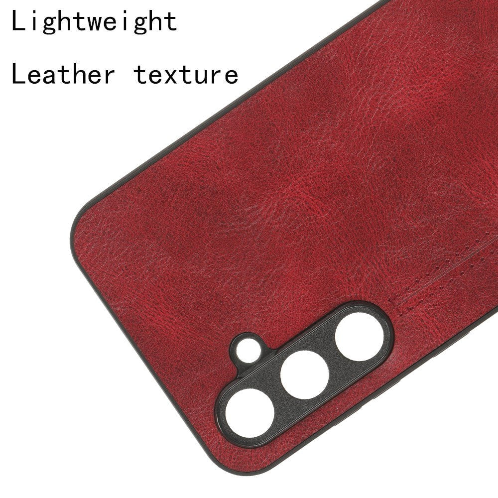 Samsung Galaxy S23 FE - Læderbelagt Mobil Cover - Rød