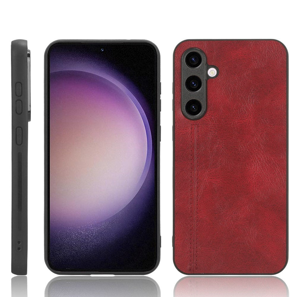 Samsung Galaxy S23 FE - Læderbelagt Mobil Cover - Rød