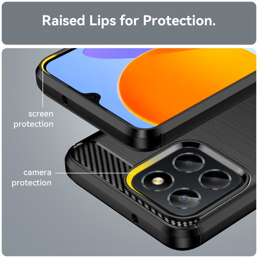 Honor 70 Lite Brushed Carbon Mobil Cover - Sort