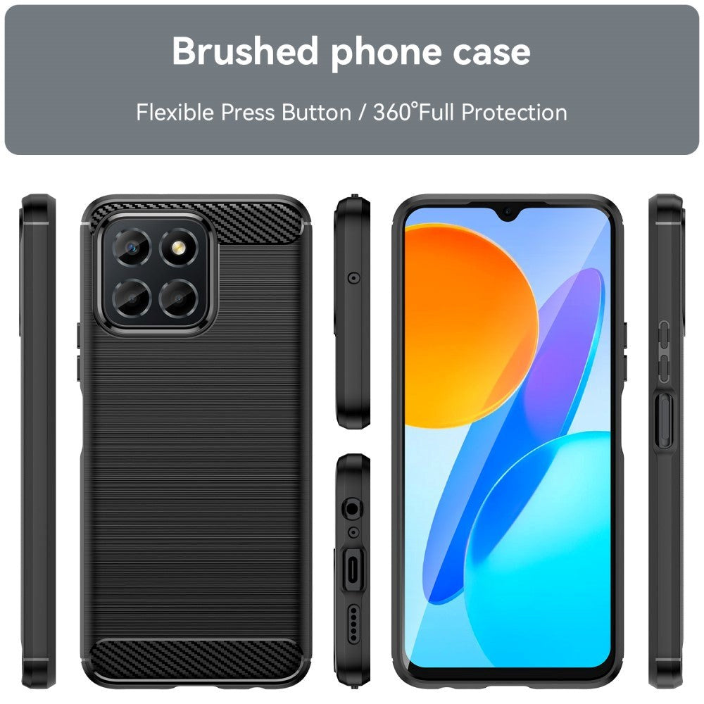 Honor 70 Lite Brushed Carbon Mobil Cover - Sort
