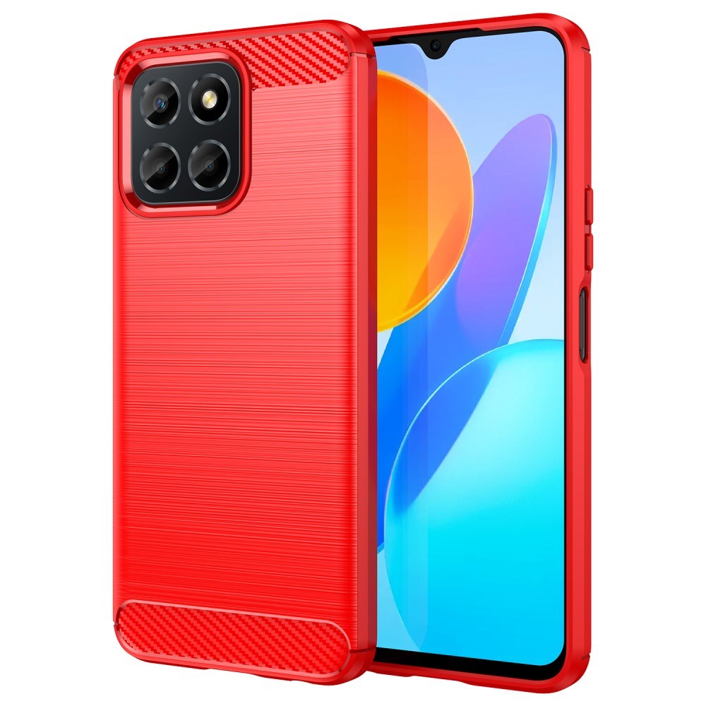 Honor 70 Lite Brushed Carbon Mobil Cover - Rød