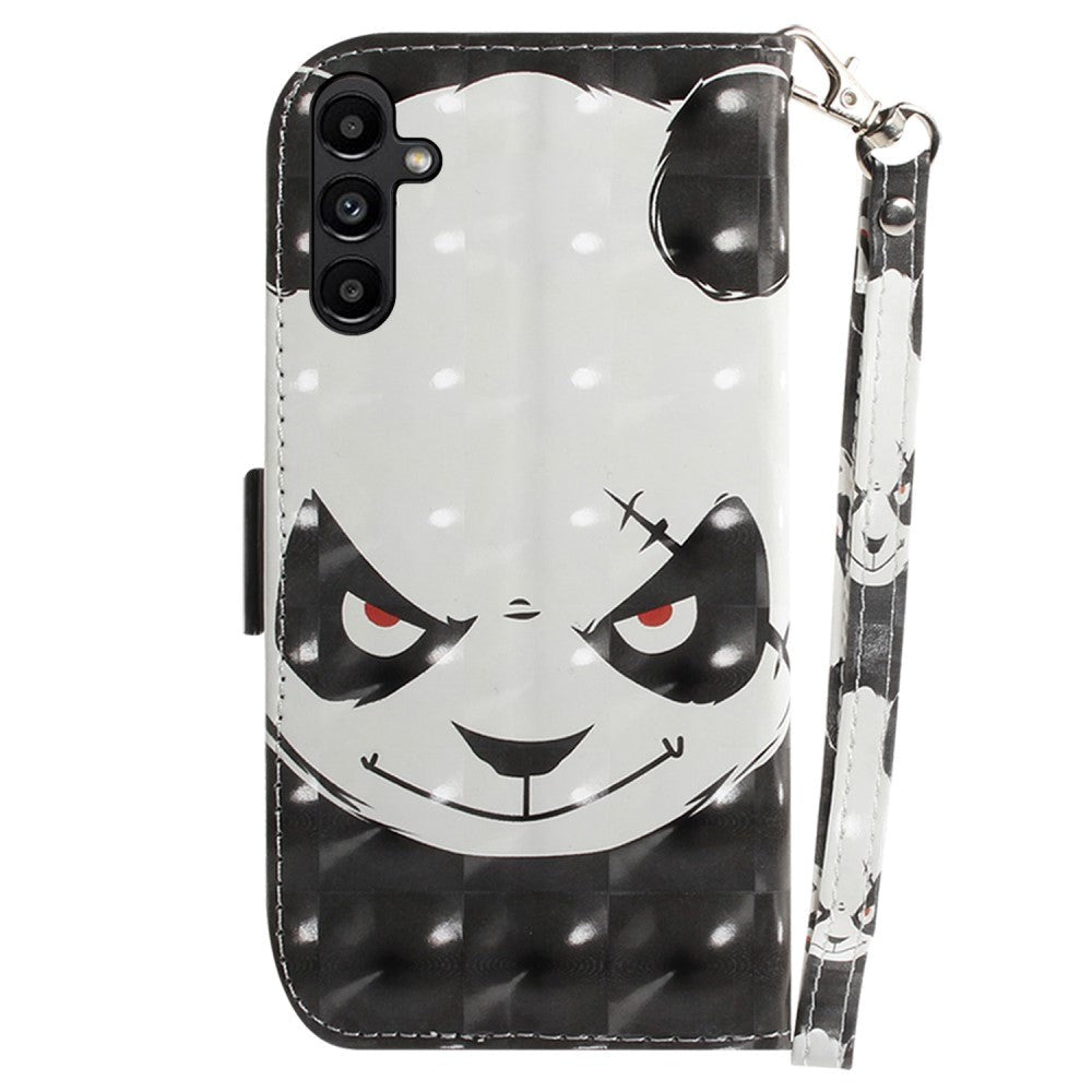 Samsung Galaxy A25 (5G) Læder Mobil Cover m. Print & Strop - Sur Panda