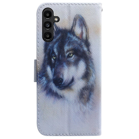 Samsung Galaxy A25 (5G) Læder Mobil Cover m. Pung & Print - Ulv