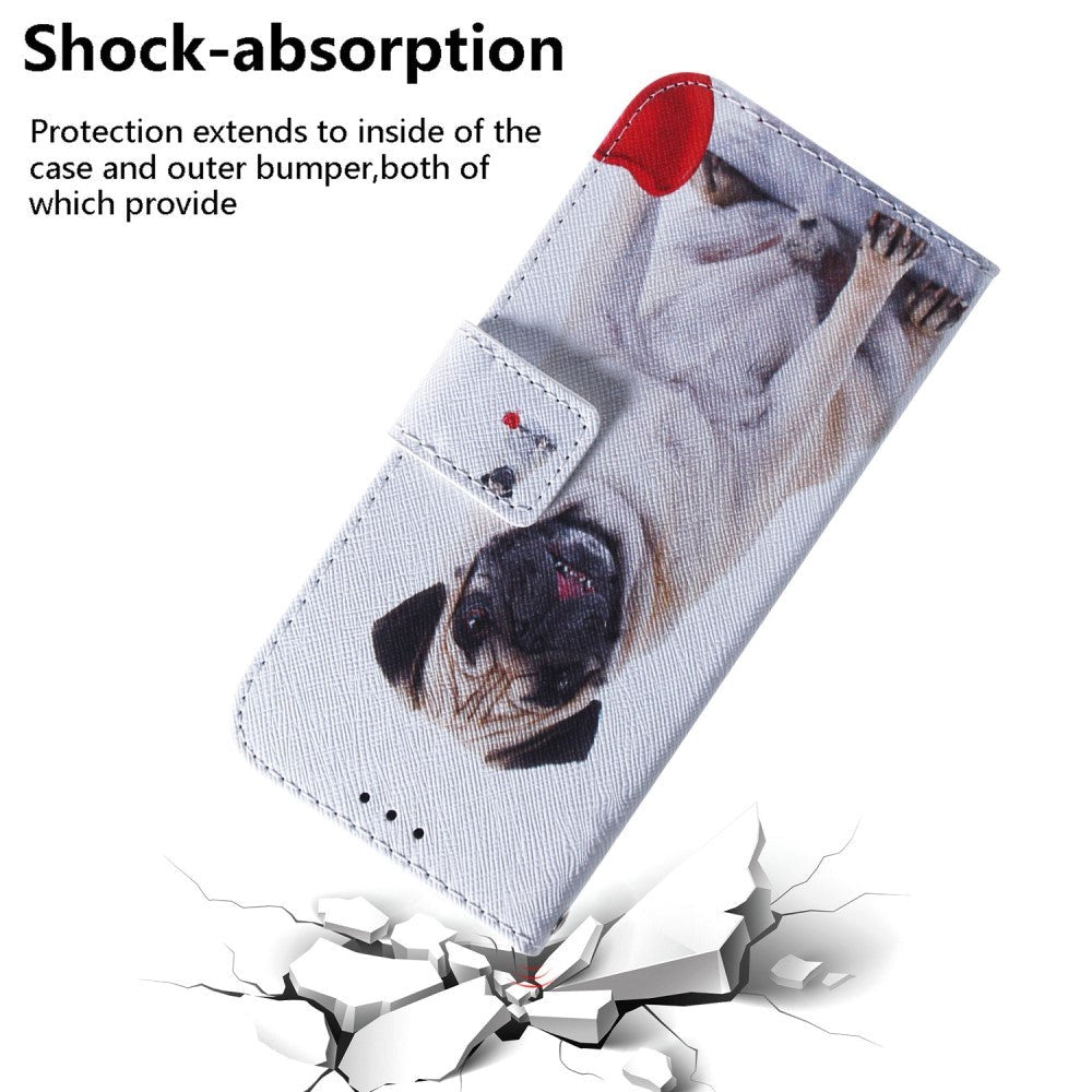 Samsung Galaxy A25 (5G) Læder Mobil Cover m. Pung & Print - Hund med Hjerte