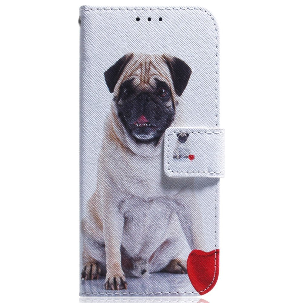Samsung Galaxy A25 (5G) Læder Mobil Cover m. Pung & Print - Hund med Hjerte