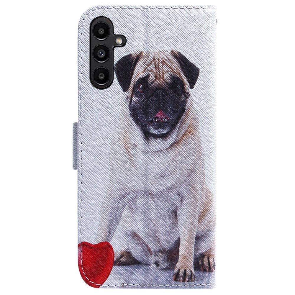 Samsung Galaxy A25 (5G) Læder Mobil Cover m. Pung & Print - Hund med Hjerte