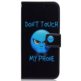 Samsung Galaxy A25 (5G) Læder Mobil Cover m. Pung & Print - "Don't Touch My Phone"