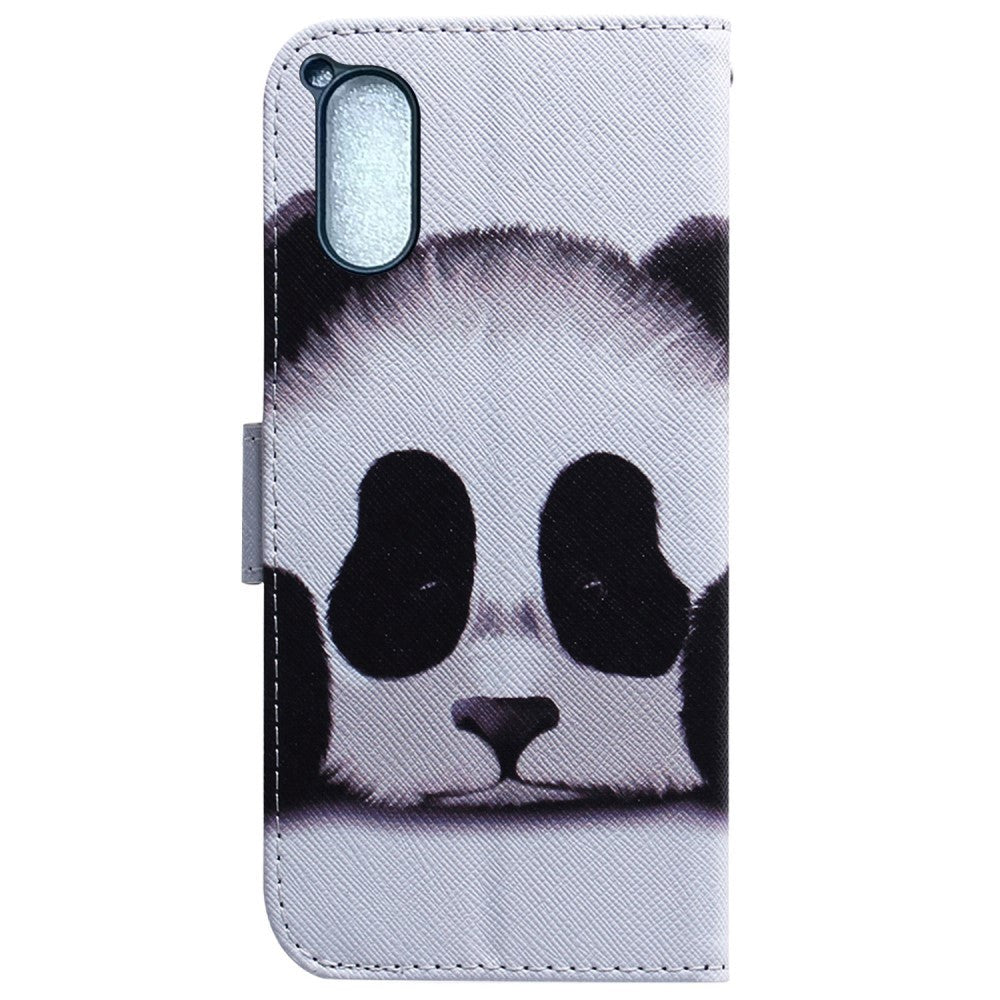 Sony Xperia 5 V Læder Flip Mobil Cover m. Pung - Panda