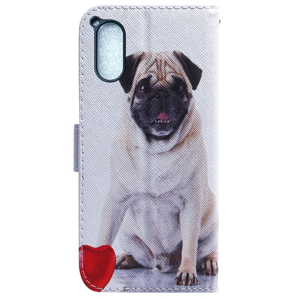 Sony Xperia 5 V Læder Flip Mobil Cover m. Pung - Hund