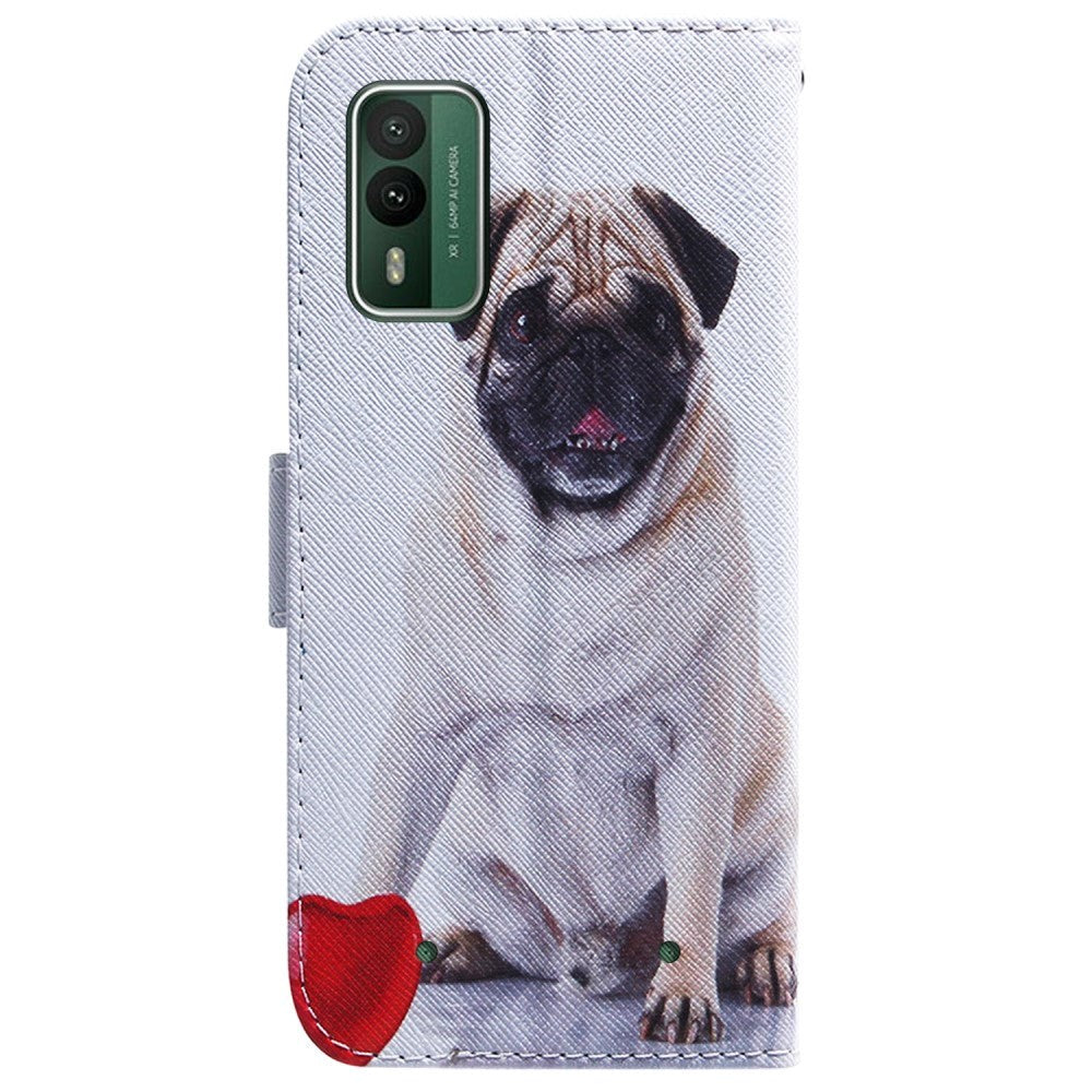 Nokia XR21 Læder Mobil Cover m. Pung & Print - Hund