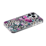 iPhone 15 Pro Fleksibel Plastik Mobíl Cover - Leopard og Blomster Mønster