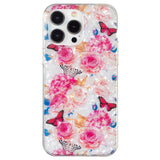 iPhone 15 Pro Fleksibel Plastik Mobil Cover - Farverig m. Blomster