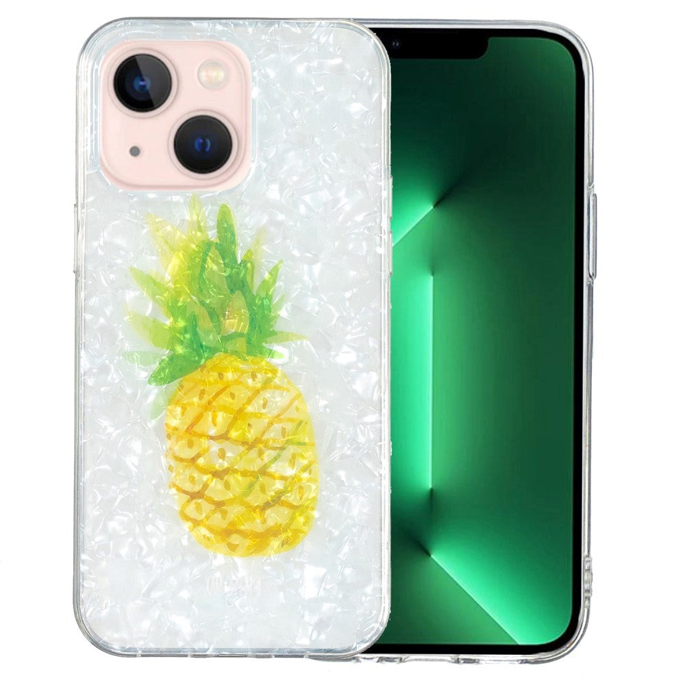 iPhone 15 Fleksibel Plastik Mobíl Cover - Ananas