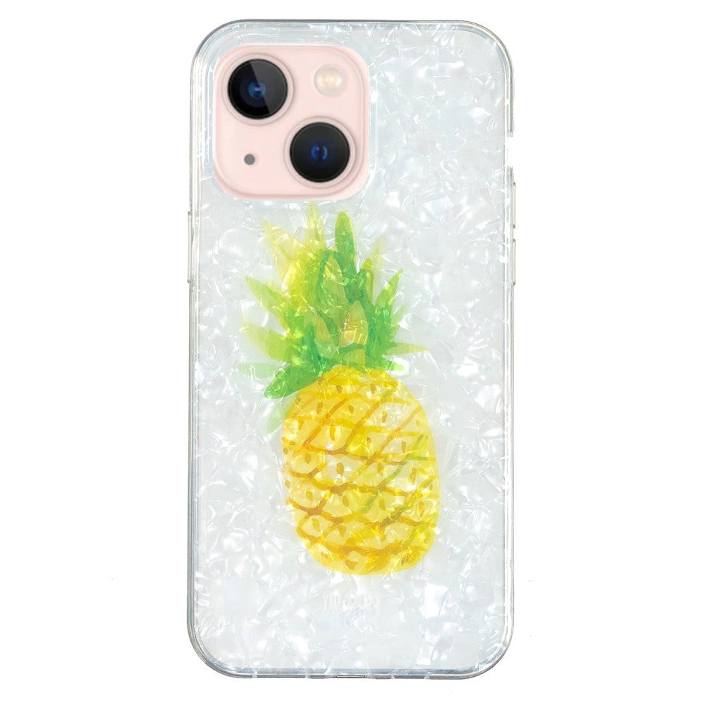 iPhone 15 Fleksibel Plastik Mobíl Cover - Ananas