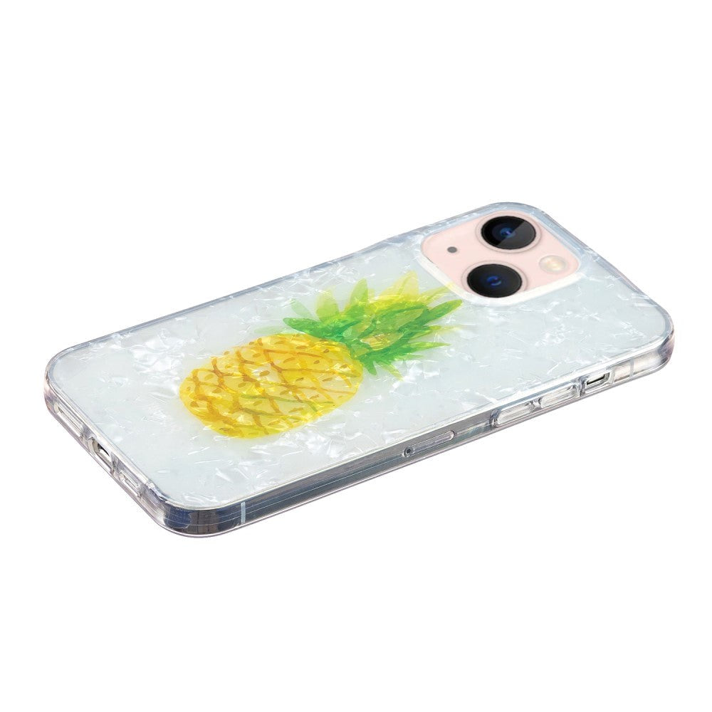 iPhone 15 Fleksibel Plastik Mobíl Cover - Ananas