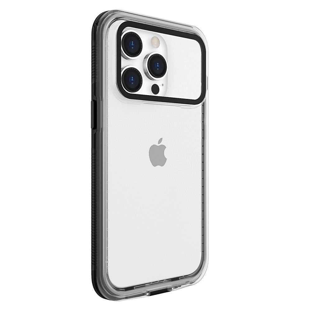 iPhone 15 Pro Vandtæt Håndværker Mobil Cover - Gennemsigtig / Sort