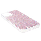 iPhone 15 Plus Glitter Mobil Cover - Lyserød