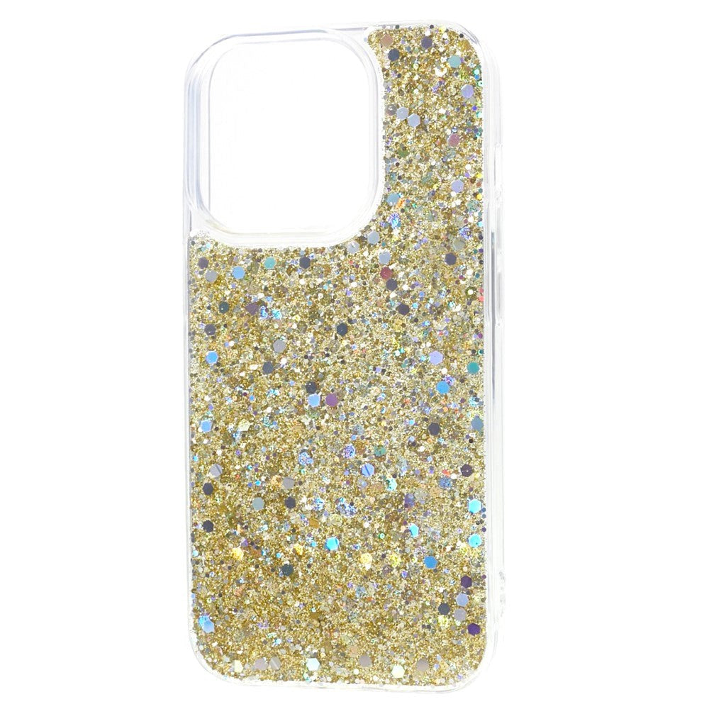 iPhone 15 Pro Glimmer Mobil Cover - Guld