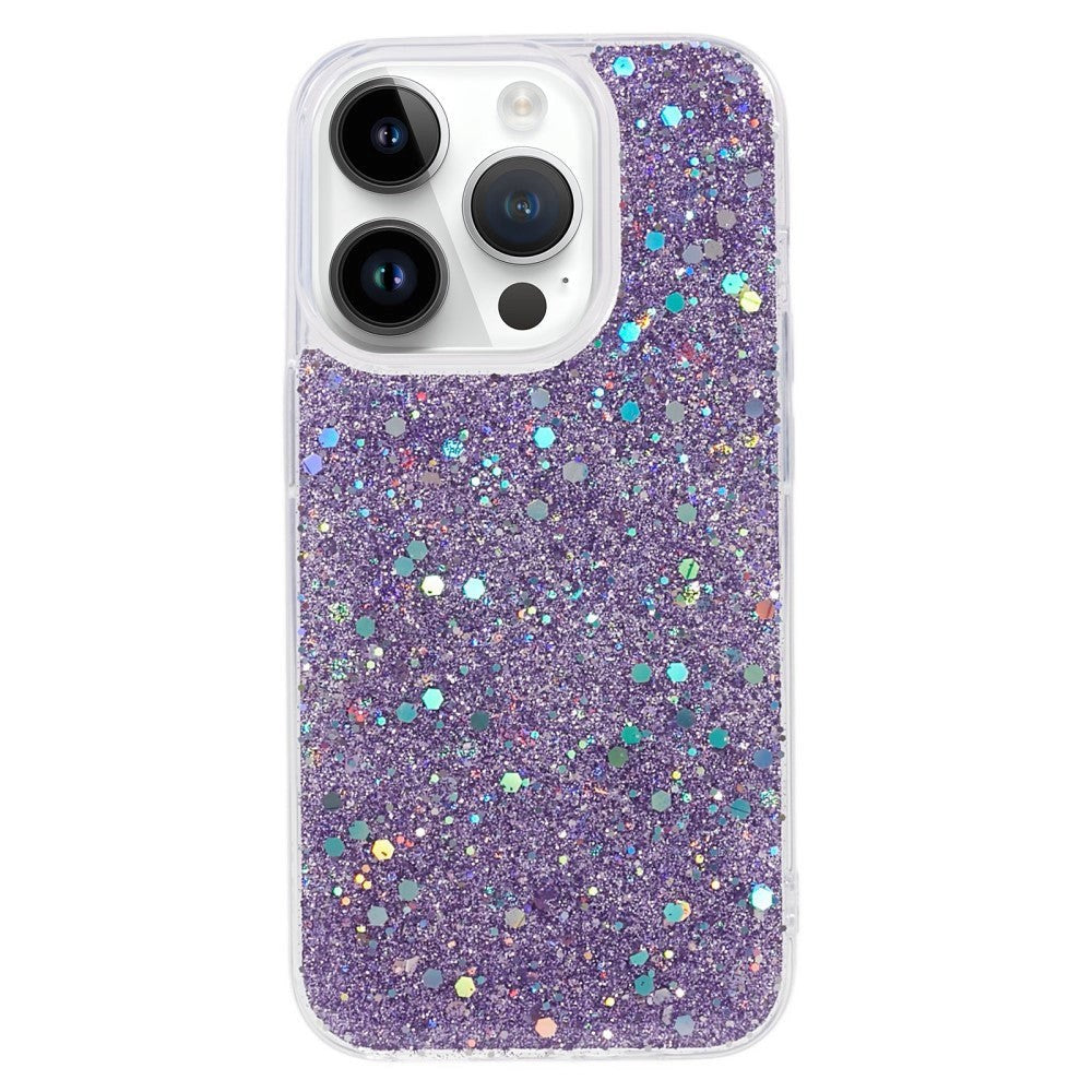 iPhone 15 Pro Glimmer Mobil Cover - Lilla