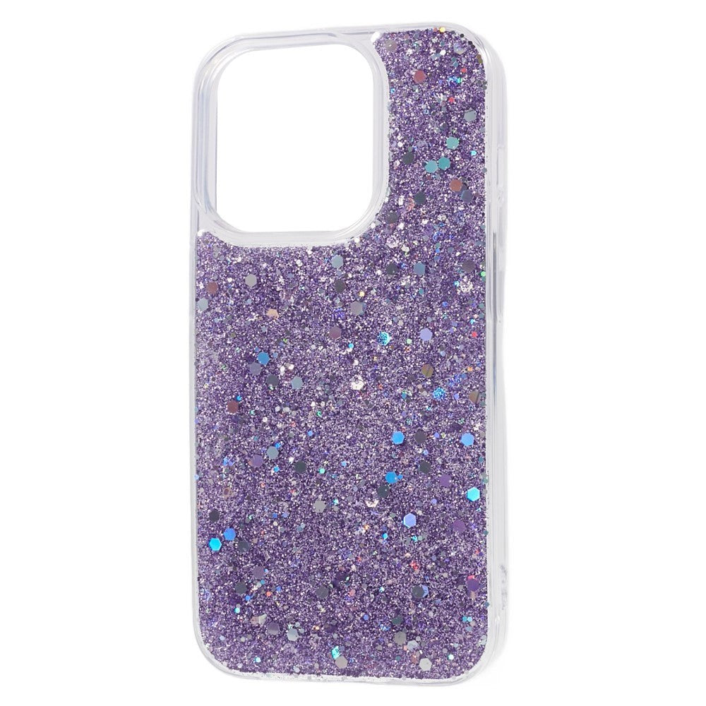 iPhone 15 Pro Glimmer Mobil Cover - Lilla