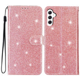 Samsung Galaxy A25 (5G) Læder Mobil Cover m. Pung & Strop - Glimmer - Rose Gold