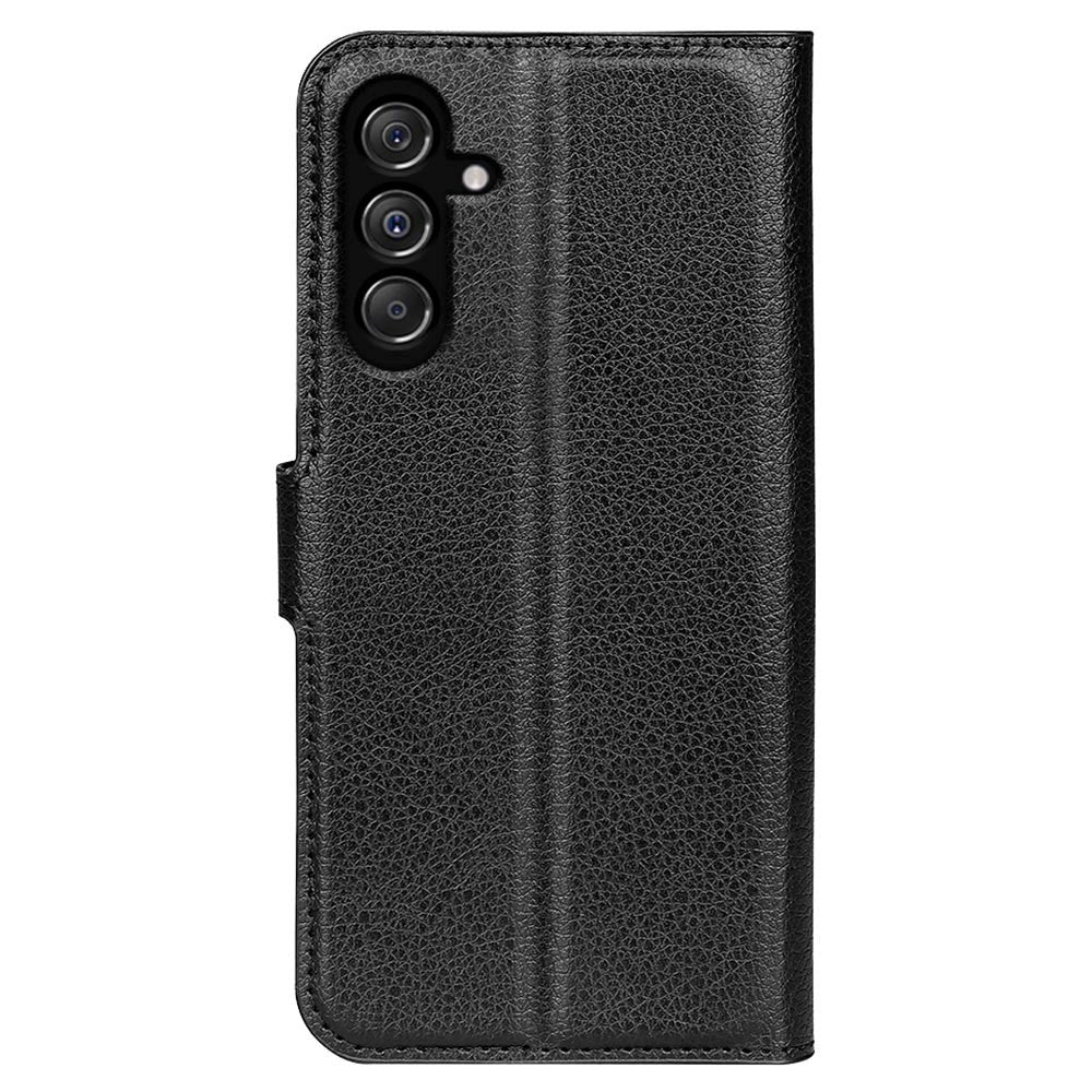 Samsung Galaxy M34 (5G) / F34 (5G) Litchi Læder Mobil Cover m. Pung - Sort