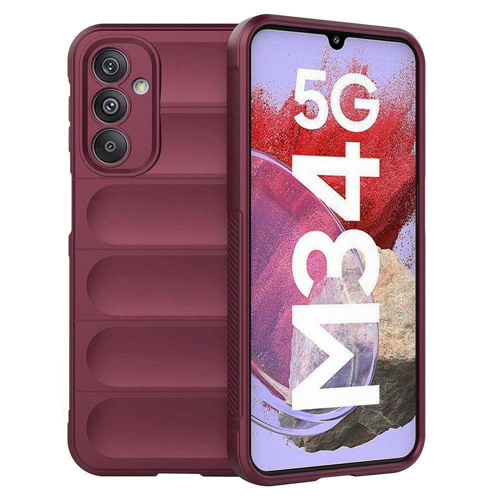 Samsung Galaxy M34 (5G) / F34 (5G) Fleksibelt Plastik Mobil Cover - Vinrød