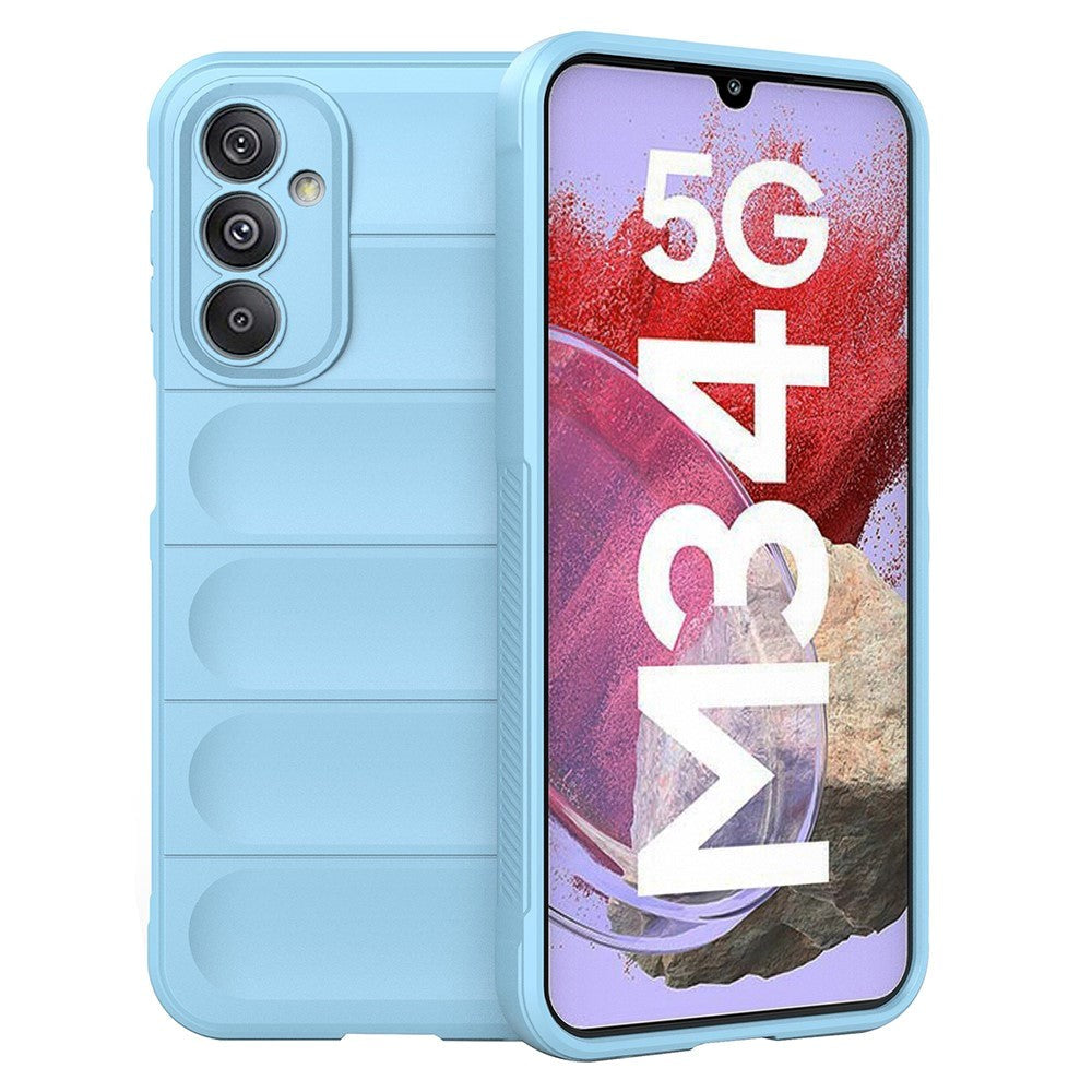 Samsung Galaxy M34 (5G) / F34 (5G) Fleksibelt Plastik Mobil Cover - Lyseblå