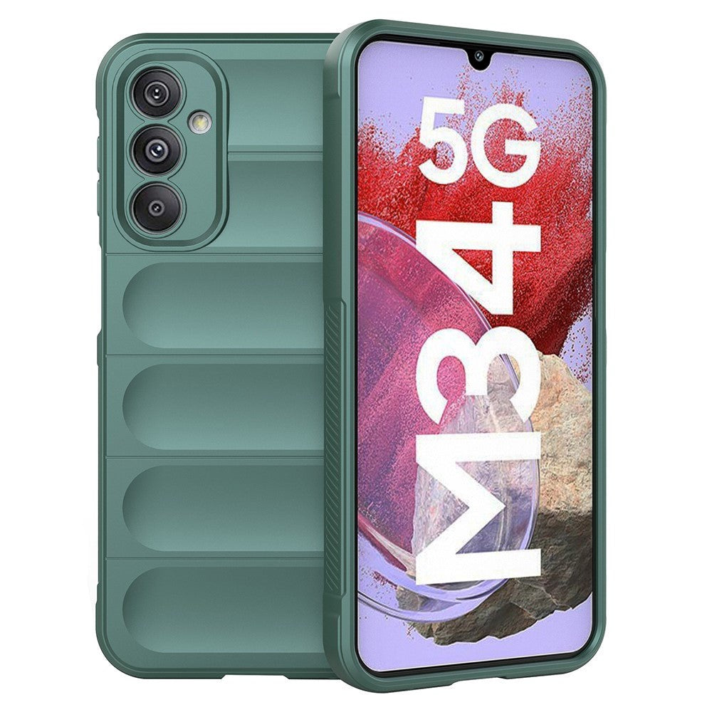 Samsung Galaxy M34 (5G) / F34 (5G) Fleksibelt Plastik Mobil Cover - Grøn