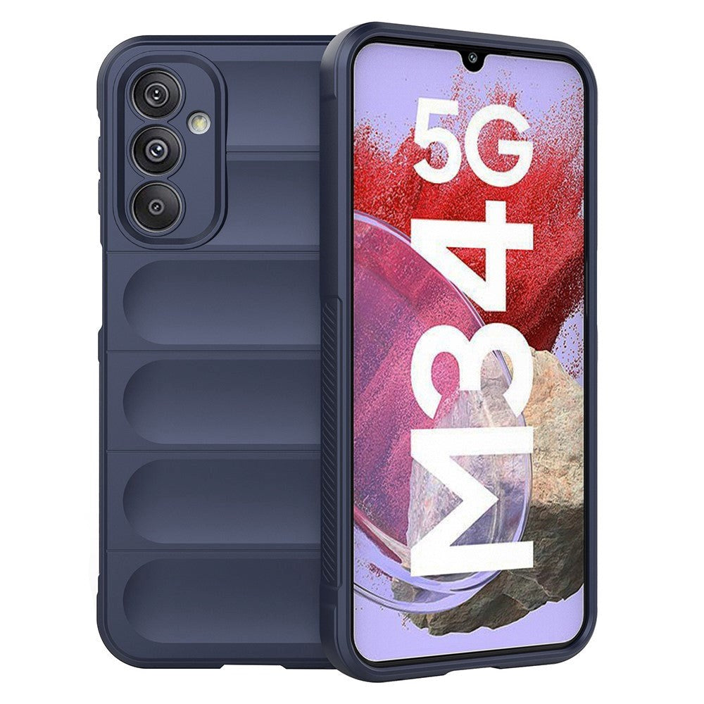 Samsung Galaxy M34 (5G) / F34 (5G) Fleksibelt Plastik Mobil Cover - Mørkeblå
