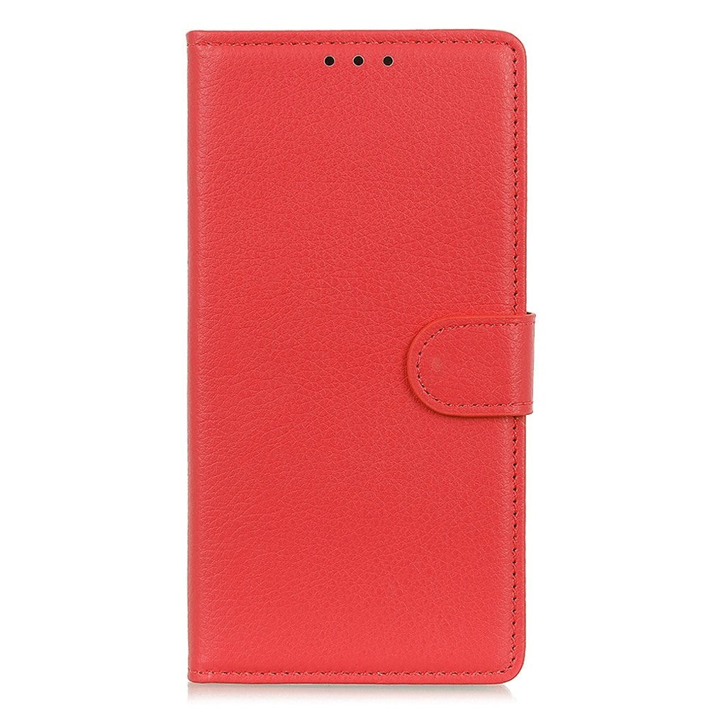 Honor 90 Litchi Læder Mobil Cover m. Pung - Rød