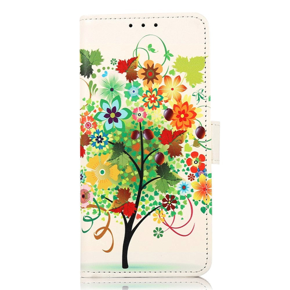 Sony Xperia 5 V Læder Mobil Cover m. Pung - Frugttræ
