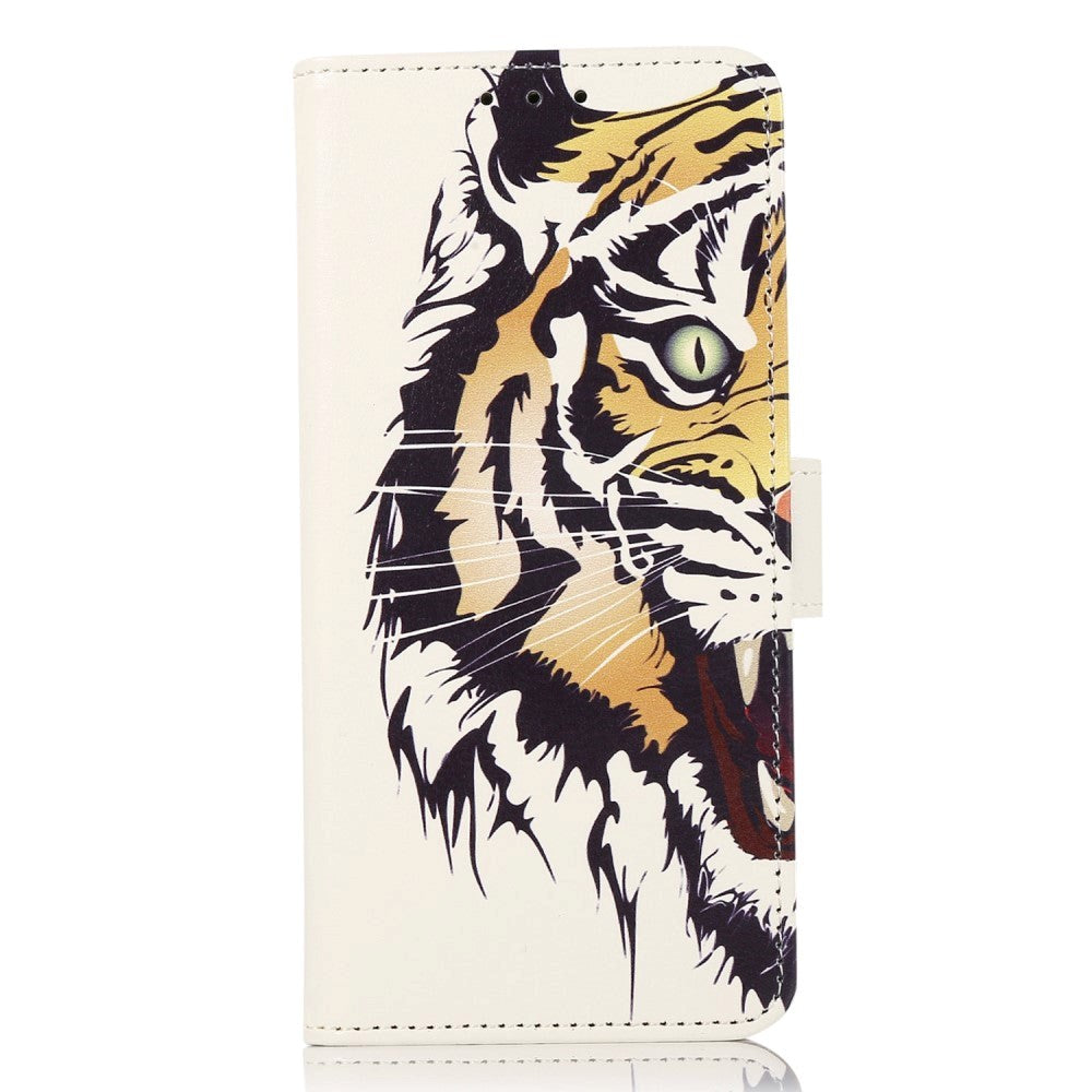 Sony Xperia 5 V Læder Mobil Cover m. Pung - Tiger