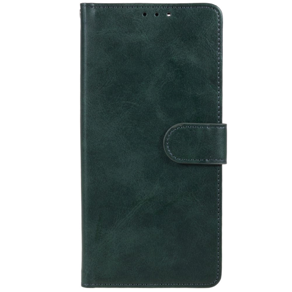 Motorola Moto G84 Læder Mobil Cover m. Pung & Strop - Grøn