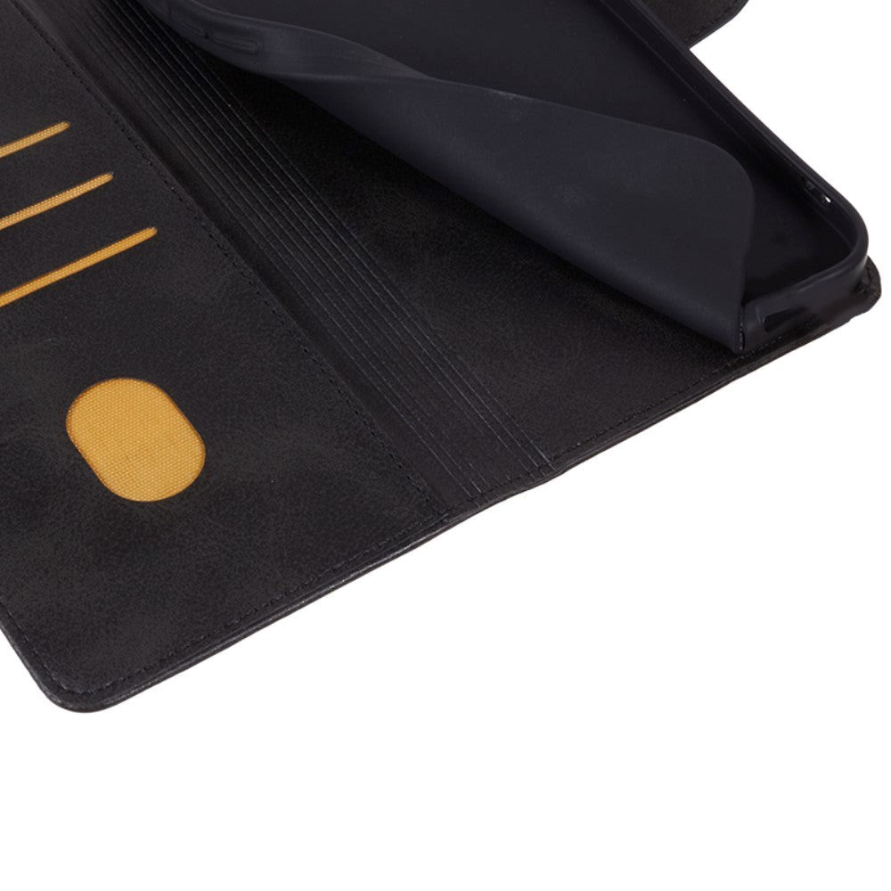 Motorola Moto G84 Læder Mobil Cover m. Pung & Strop - Sort