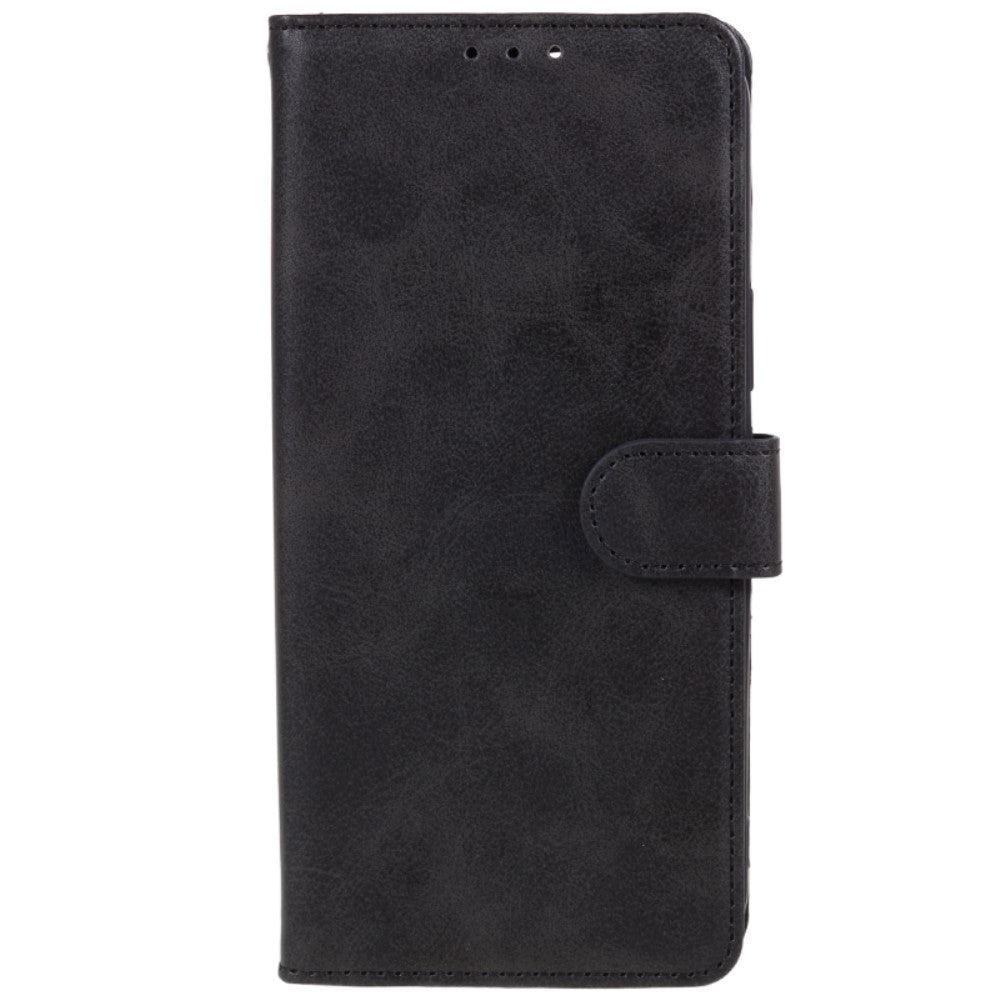 Motorola Moto G84 Læder Mobil Cover m. Pung & Strop - Sort