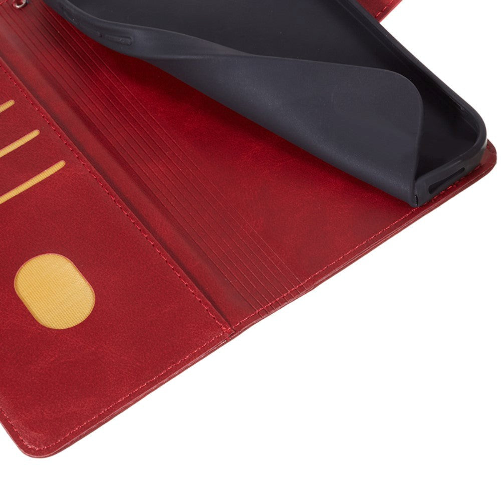 Motorola Moto G84 Læder Mobil Cover m. Pung & Strop - Rød