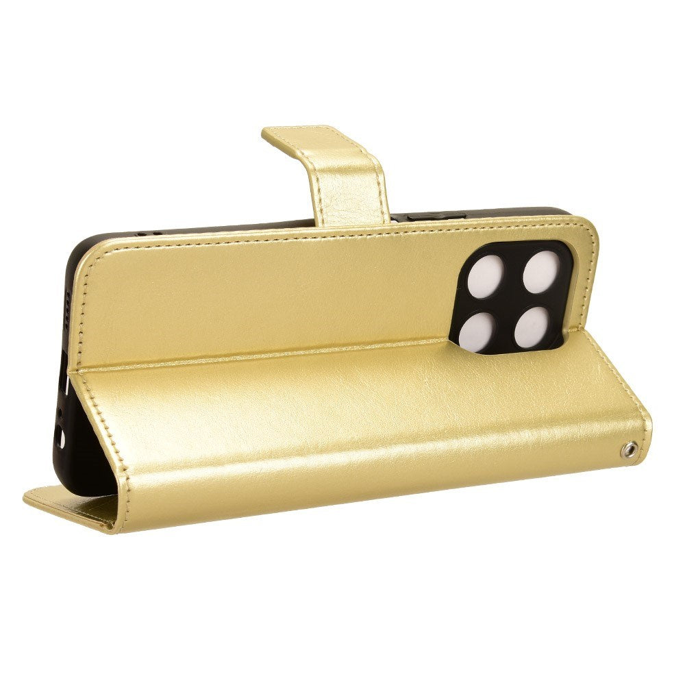 EIDERWOOD - Honor X6a - Kunstlæder Flip Cover m. Strop - Guld