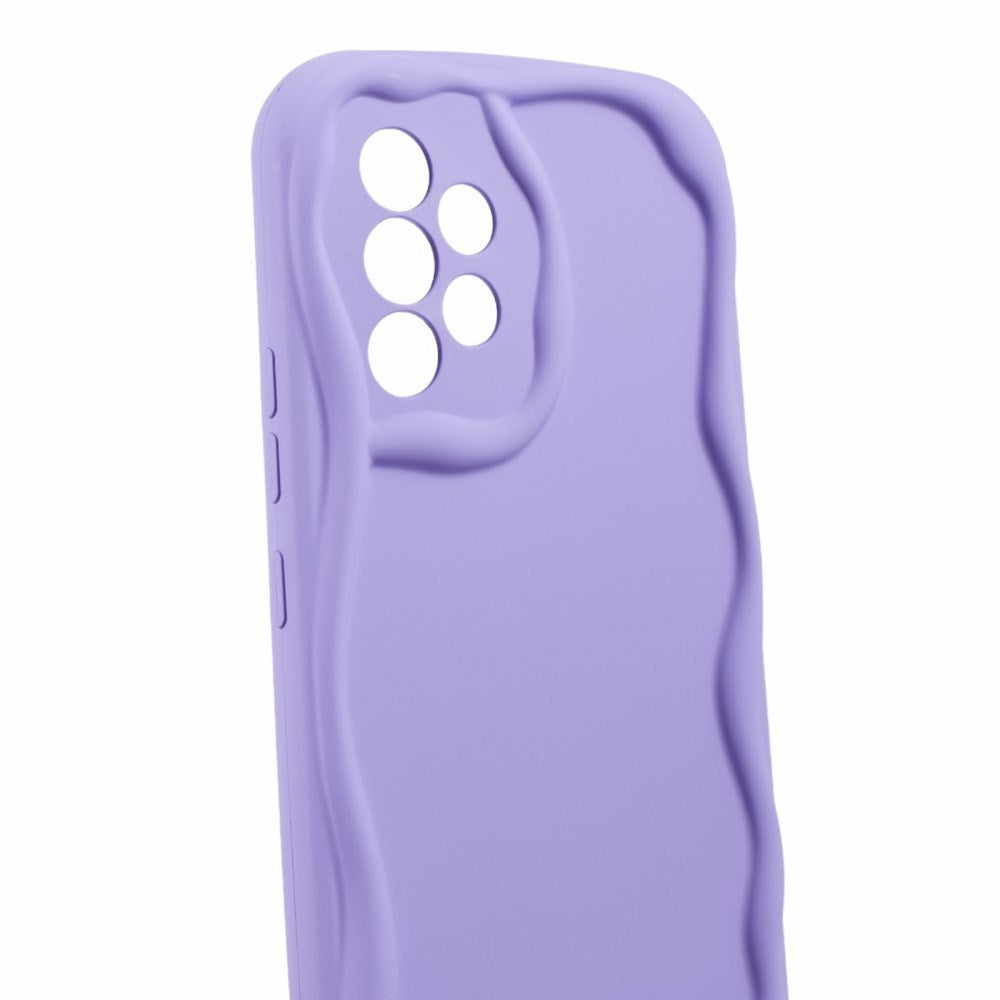 EIDERWOOD Samsung Galaxy A23 / A23 (5G) Fleksibelt Plastik Mobil Cover m. Bølget Kanter - Gul