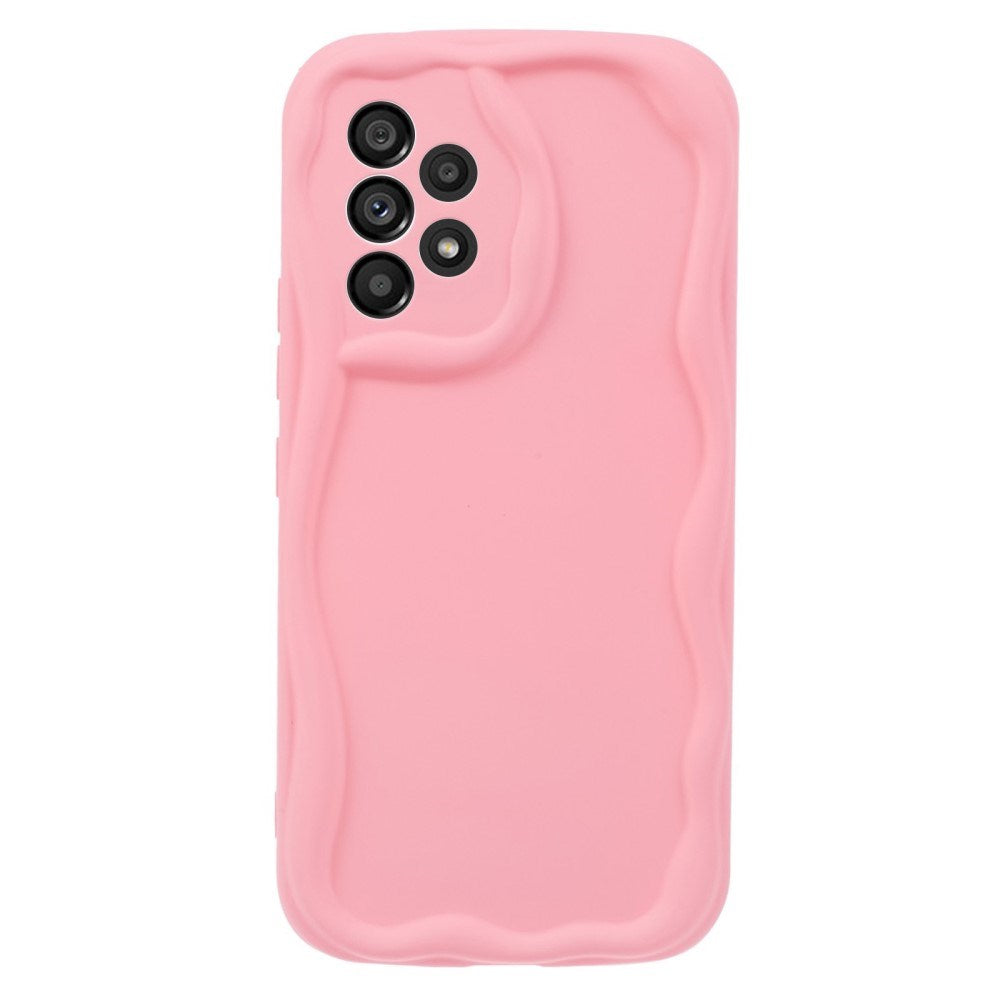 EIDERWOOD Samsung Galaxy A23 / A23 (5G) Fleksibelt Plastik Mobil Cover m. Bølget Kanter - Pink