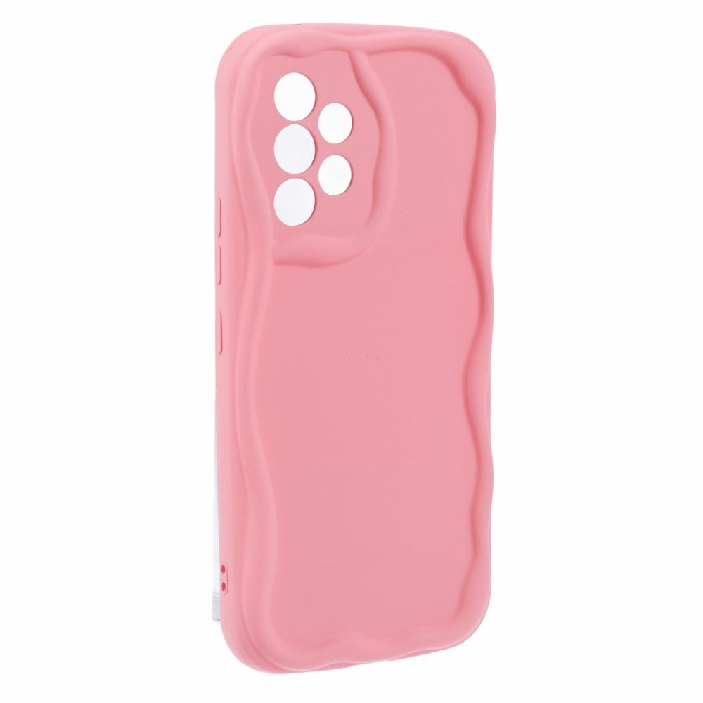 EIDERWOOD Samsung Galaxy A23 / A23 (5G) Fleksibelt Plastik Mobil Cover m. Bølget Kanter - Pink