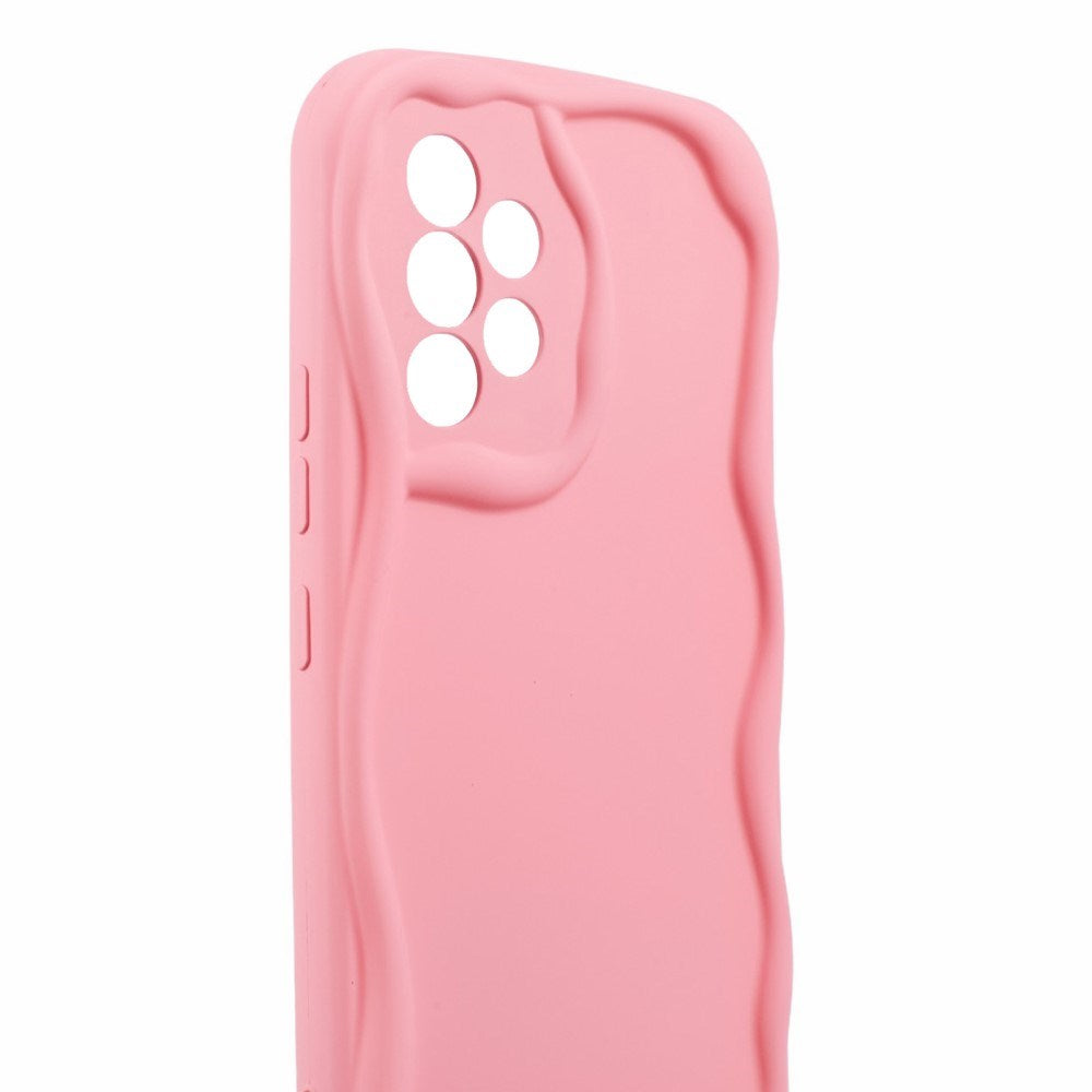 EIDERWOOD Samsung Galaxy A23 / A23 (5G) Fleksibelt Plastik Mobil Cover m. Bølget Kanter - Pink