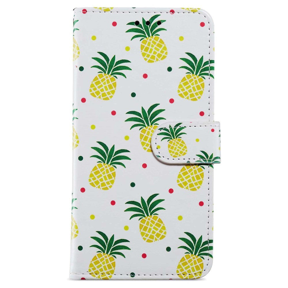Honor 90 Lite Kunstlæder Mobil Cover m. Pung og Strop - Ananas