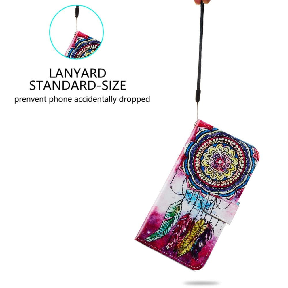 Honor 90 Lite Kunstlæder Mobil Cover m. Pung og Strop - Drømmefanger